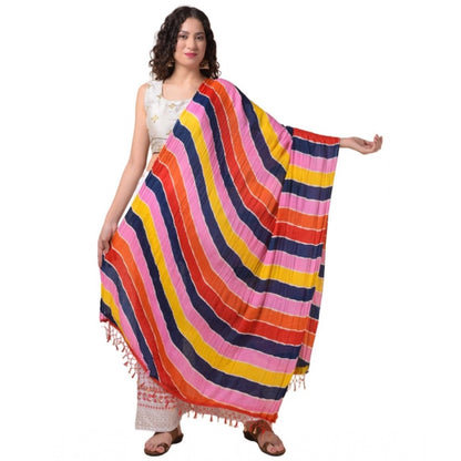 Generic Women's Chanderi Printed Dupatta (Multicolor, Length: 2.25 to 2.50 Mtr)