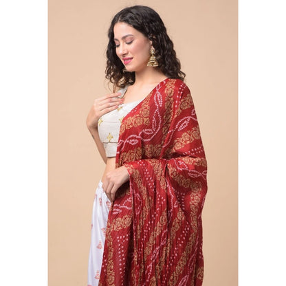 Women's Chanderi Printed Dupatta (Multicolor, Length: 2.25 to 2.50 Mtr)