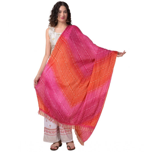 Generic Women's Chanderi Printed Dupatta (Multicolor, Length: 2.25 to 2.50 Mtr)