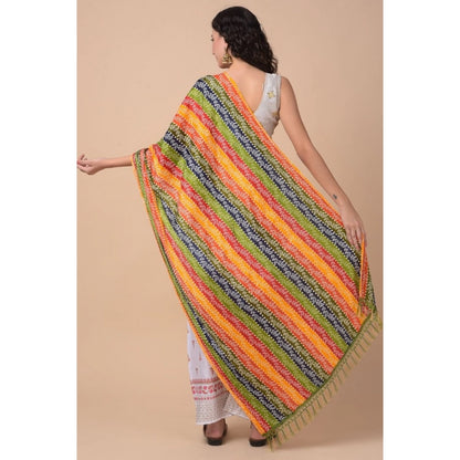 Generic Women's Chanderi Printed Dupatta (Multicolor, Length: 2.25 to 2.50 Mtr)