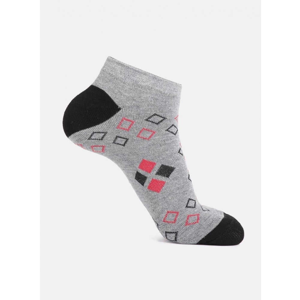 4 Pairs Unisex Casual Cotton Blended Printed Ankle length Socks (Assorted)