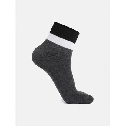 5 Pairs Men's Casual Cotton Blended Solid Ankle length Socks (Assorted)