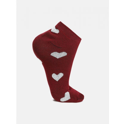 4 Pairs Women's Casual Cotton Blended Printed Ankle length Socks (Assorted)