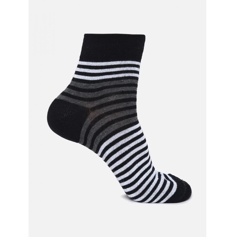 5 Pairs Men's Casual Cotton Blended Printed Mid-Calf length Socks (Assorted)