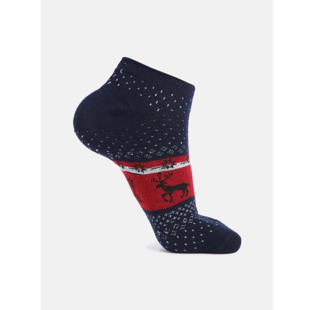 4 Pairs Unisex Casual Cotton Blended Printed Ankle length Socks (Assorted)