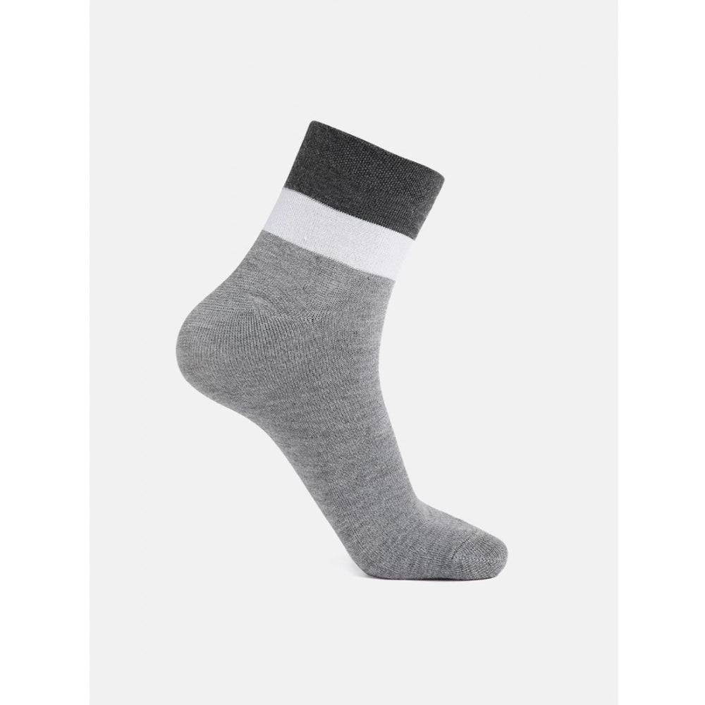 5 Pairs Men's Casual Cotton Blended Solid Ankle length Socks (Assorted)