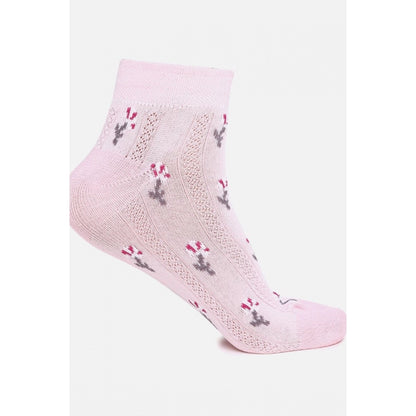 4 Pairs Women's Casual Cotton Blended Printed Ankle length Socks (Assorted)