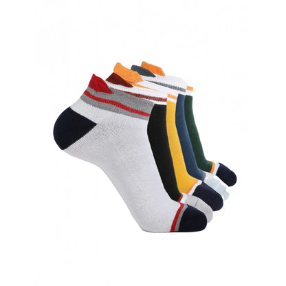 5 Pairs Unisex Casual Cotton Blended Printed Ankle length Socks (Assorted)