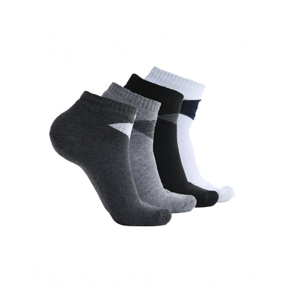 5 Pairs Men's Casual Cotton Blended Solid Mid-Calf length Socks (Assorted)