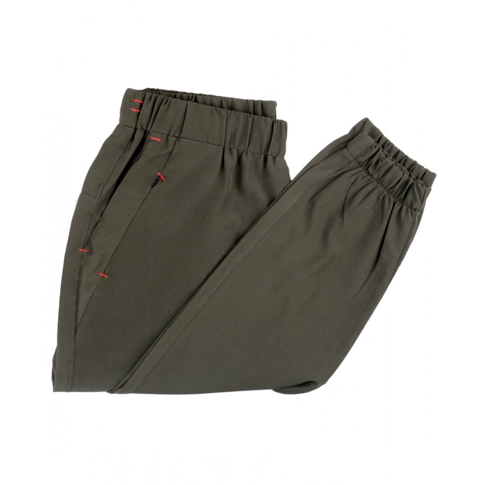 Men's Polyster Solid Track Pant-Lower (Dark Green)