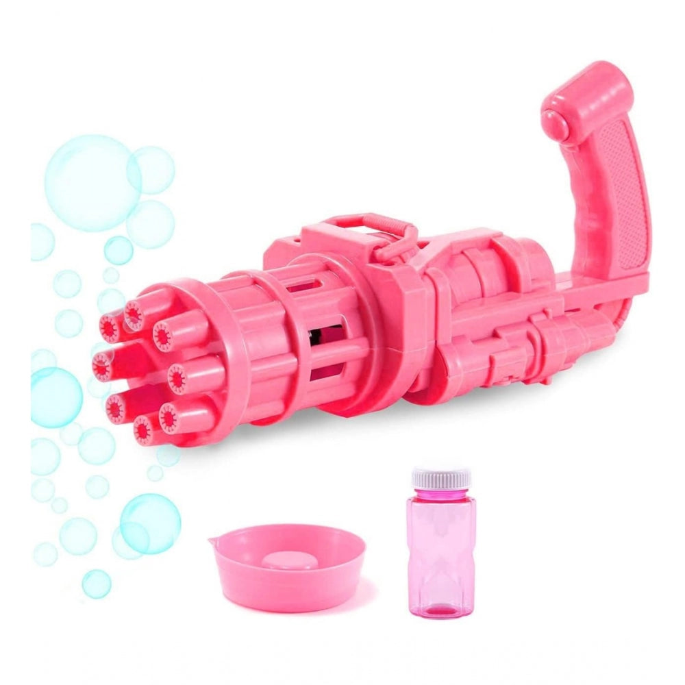 Pack Of_2 Electric Gatling Bubble Gun with 8 Hole For Kids (Assorted)