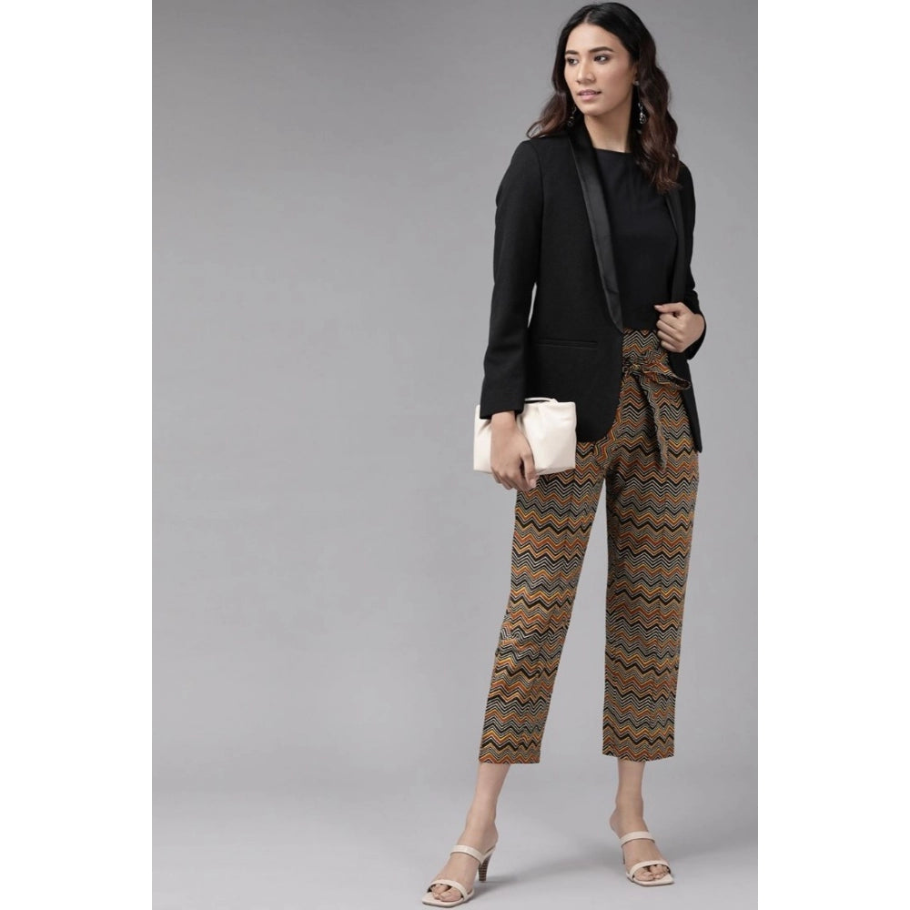 Women's Casual Printed Cotton Trouser Pant (MultiColor)