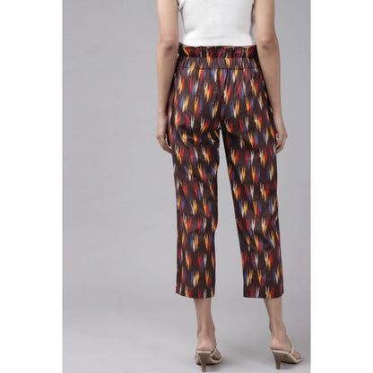 Women's Casual Printed Cotton Trouser Pant (MultiColor)