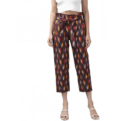 Women's Casual Printed Cotton Trouser Pant (MultiColor)