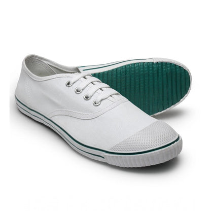 Generic Unisex Cotton School Shoe Lace-Up (White)