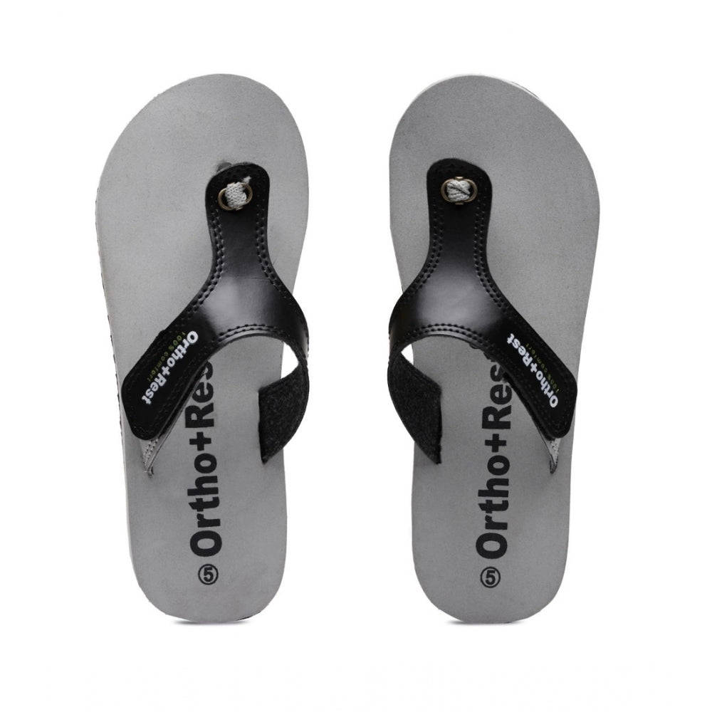 Generic Unisex Rubber Comfortable Orthopedic Doctor Slipper and Flip Flops (Grey)