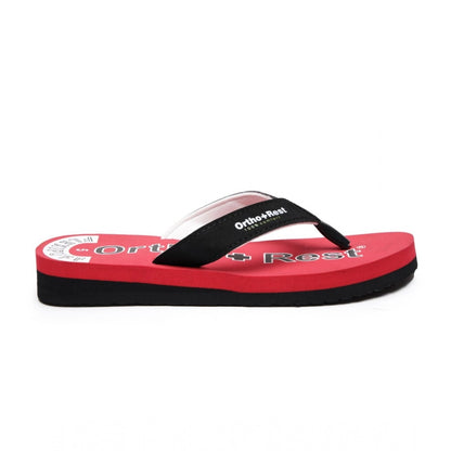 Unisex Rubber Comfortable Orthopedic Doctor Slipper and Flip Flops (Red)