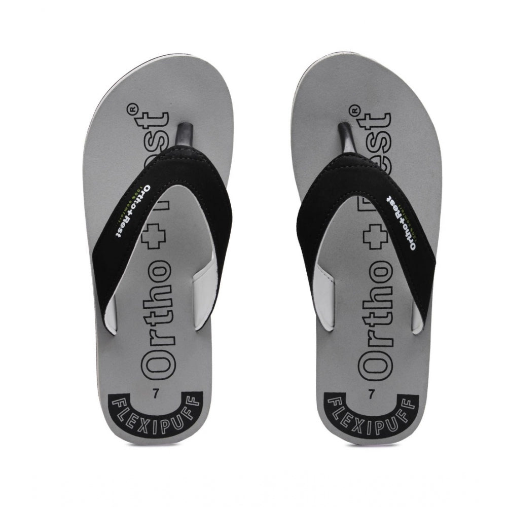 Generic Unisex Rubber Comfortable Orthopedic Doctor Slipper and Flip Flops (Grey)