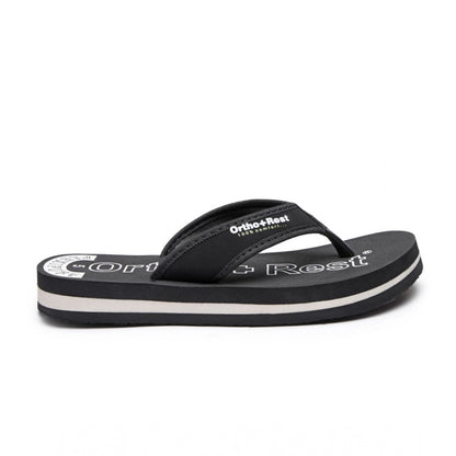 Unisex Rubber Comfortable Orthopedic Doctor Slipper and Flip Flops (Black)