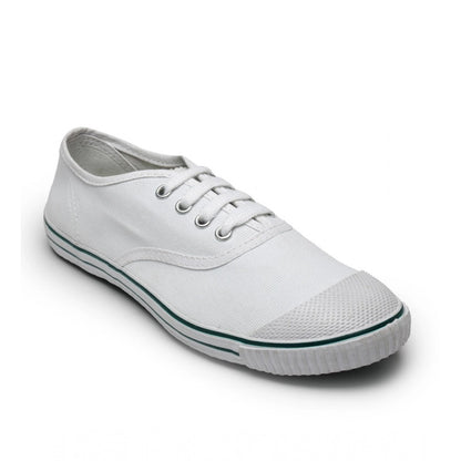 Generic Unisex Cotton School Shoe Lace-Up (White)