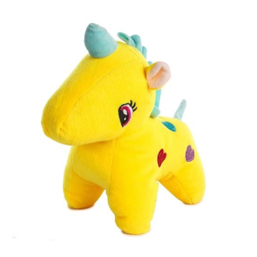 Plush yallow Unicorn Toy (Yellow)