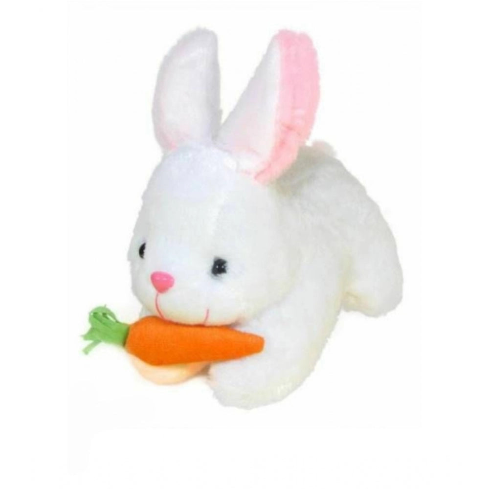 Rabbit with Carrot Lovable Toy (White)