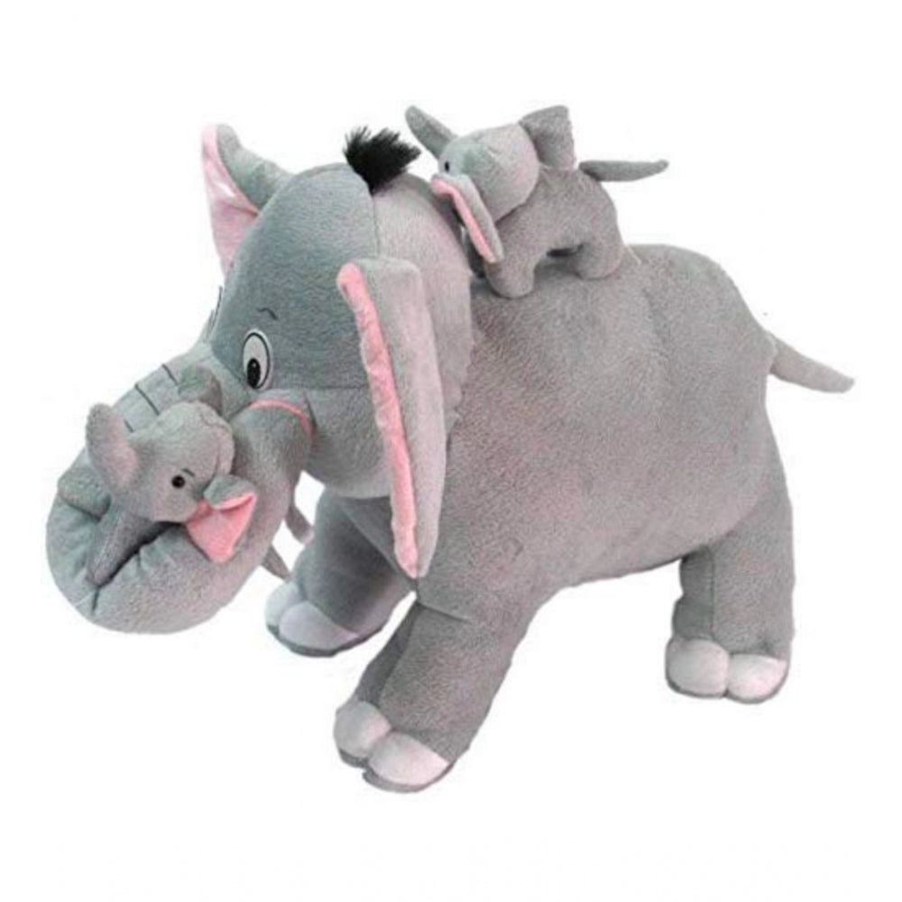 Elephant with Baby Toy (Grey)