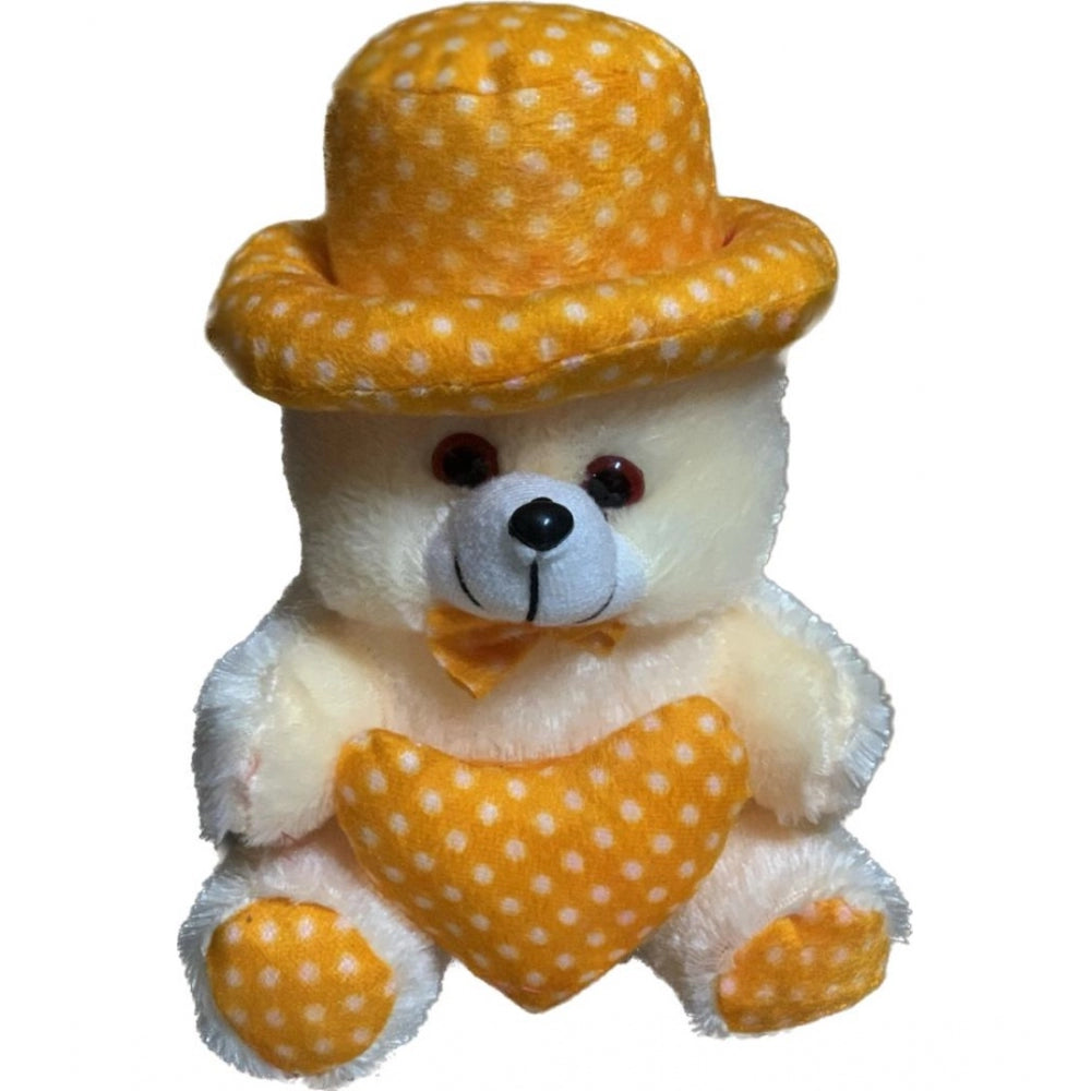 Cap Teddy Bear with Heart (Yellow)