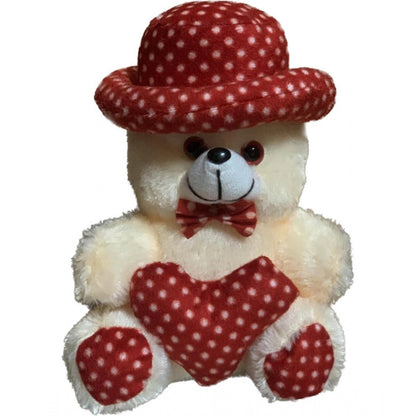 Cap Teddy Bear with Heart (Cream)