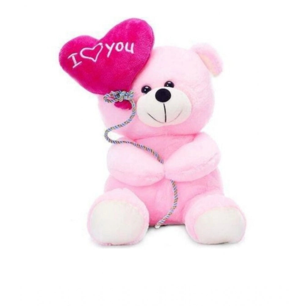 Bear with Heart Love You Balloon (Pink)