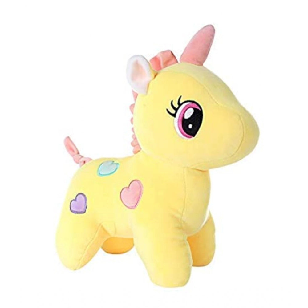 Plush yallow Unicorn Toy (Yellow)