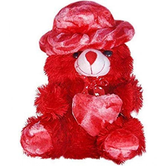 Teddy Bear with Heart and Cap (Red)