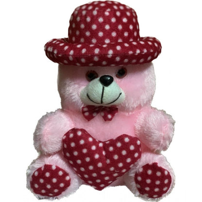 Cap Teddy Bear with Heart (Pink)