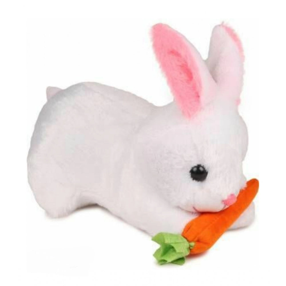 Rabbit with Carrot Lovable Toy (White)