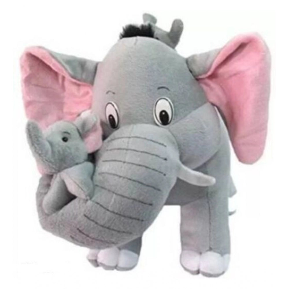 Elephant with Baby Toy (Grey)