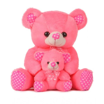 Mother And Baby Teddy Bear (Pink)