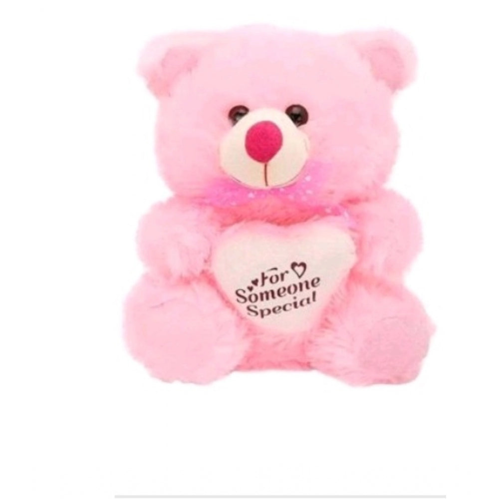 Pink Heart Teddy Bear (Pink)