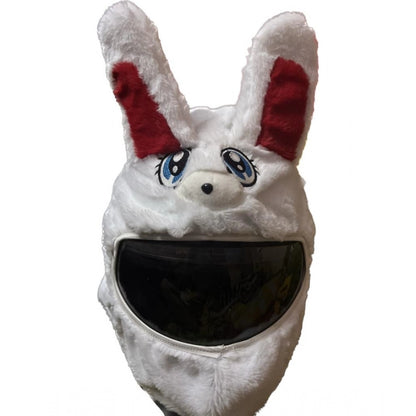 Plush Animal Helmet Covers (White)