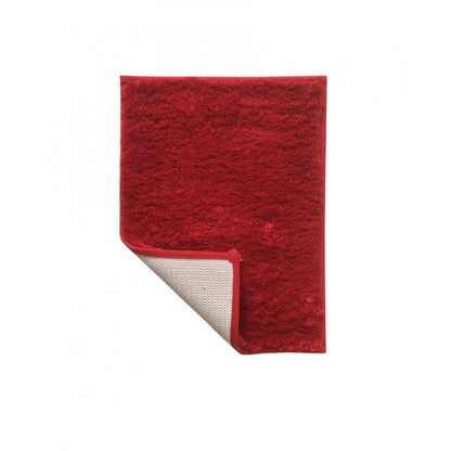 Solid Polyester Bathmat (Red)