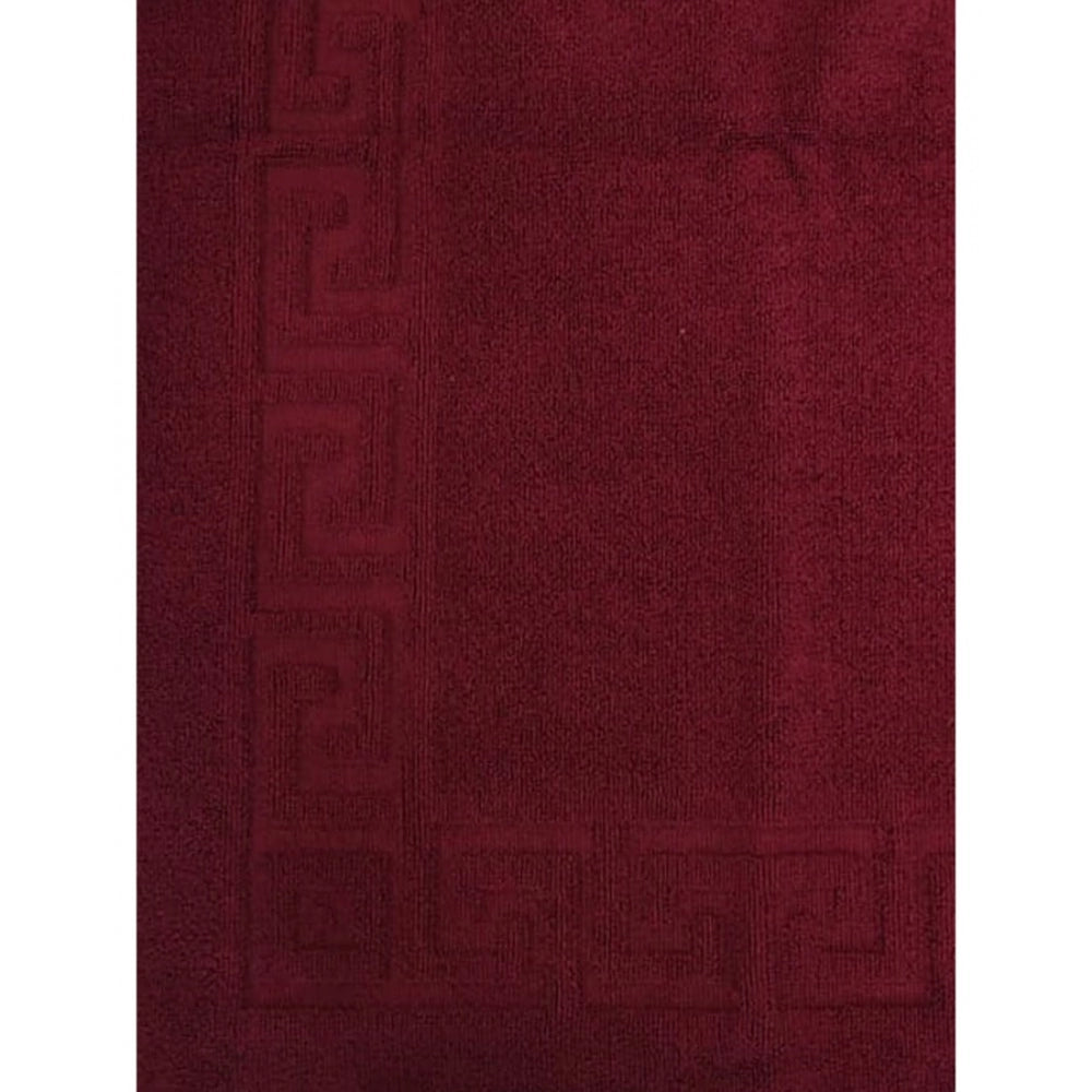 Solid Cotton Hotel Bathmats (Maroon)