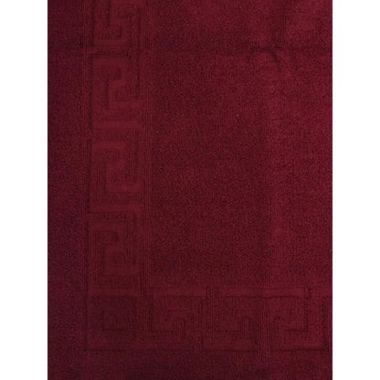 Solid Cotton Hotel Bathmats (Maroon)