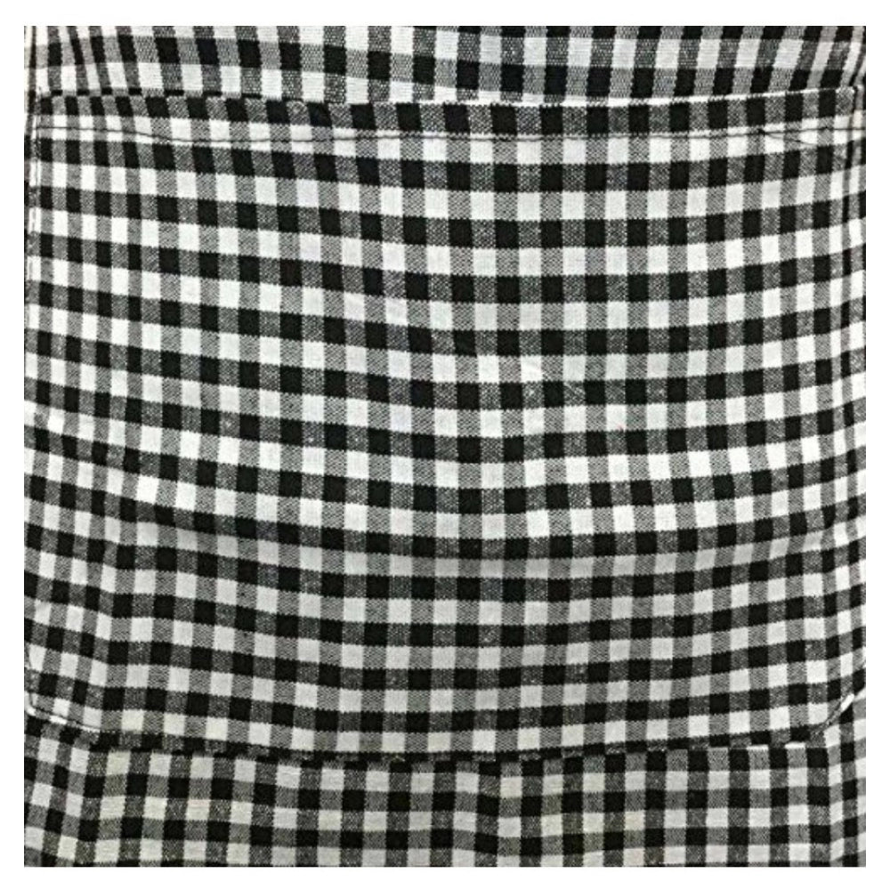 Generic Checked Cotton Apron Sets (Black)