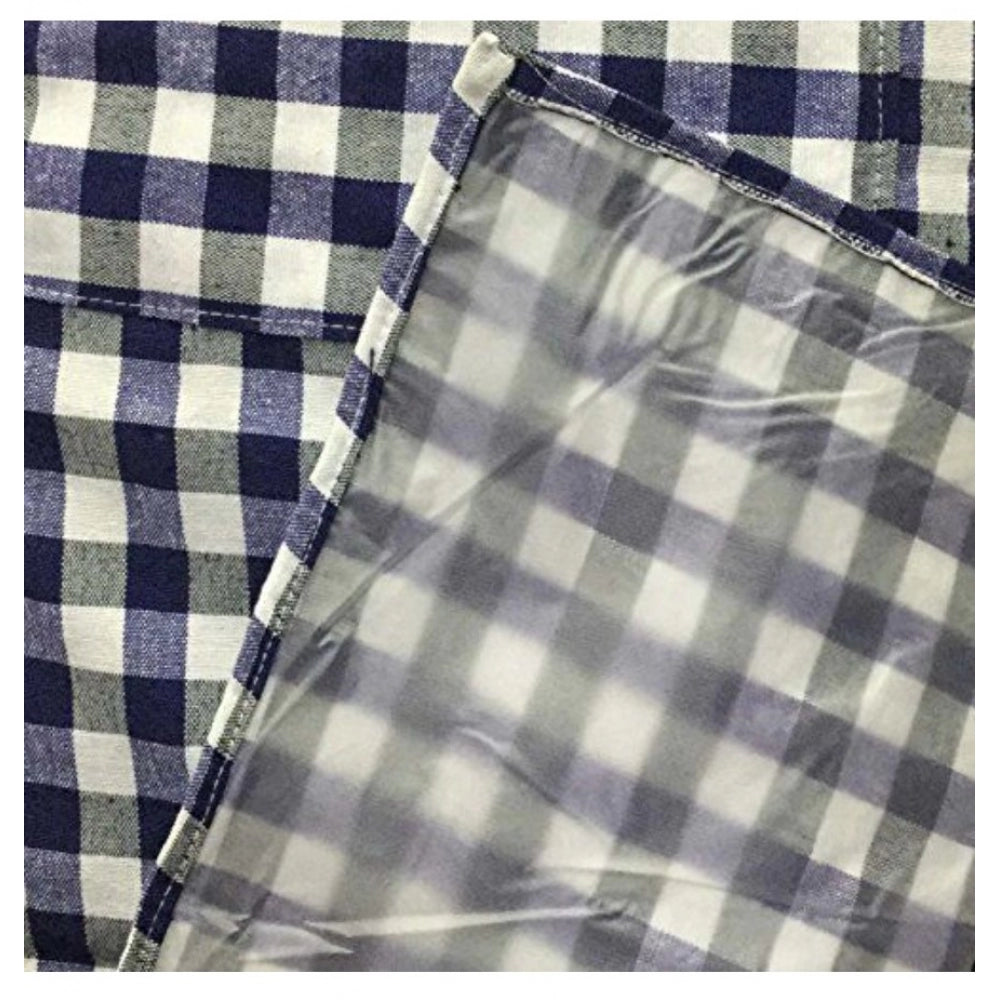 Generic Checked Cotton Aprons (Blue)