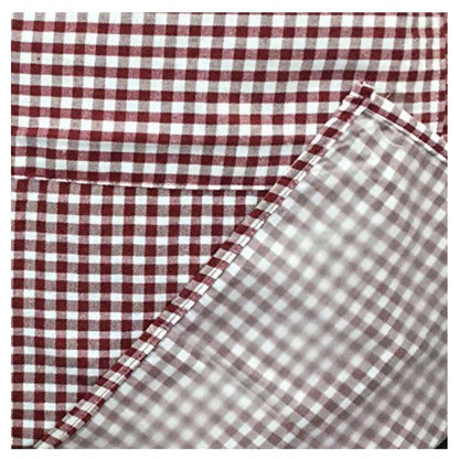 Generic Checked Cotton Aprons (Maroon)