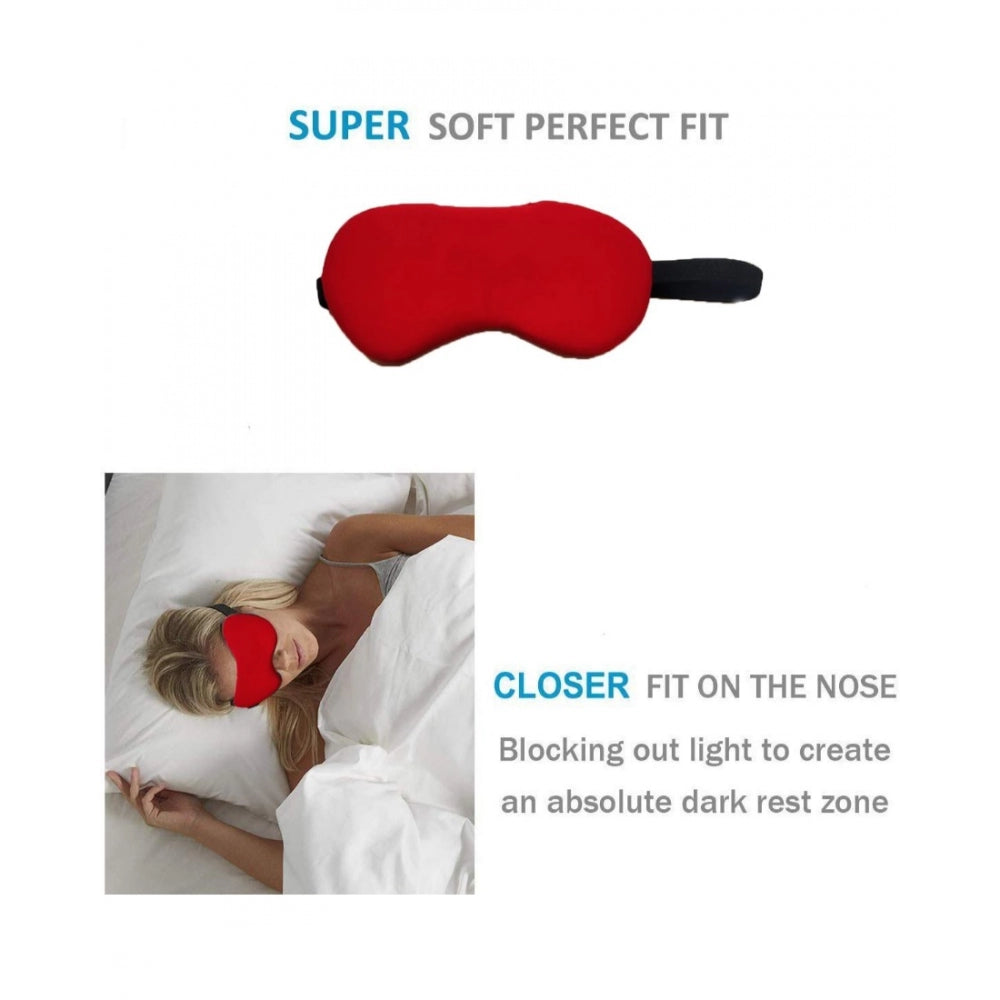 Solid Lycra Foam Eyemasks (Red)