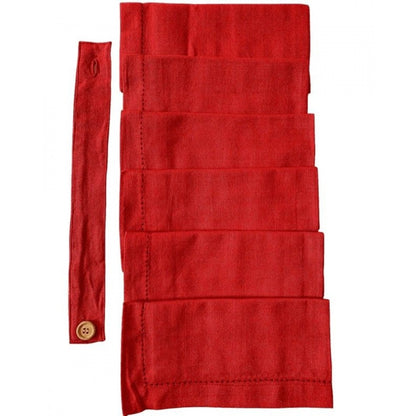 Solid Cotton Napkins Sets (Red)