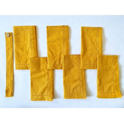 Solid Cotton Napkins Sets (Yellow)