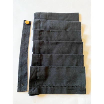 Solid Cotton Napkins Sets (Black)