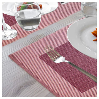 Ribbed Cotton Place Mats Sets (Purple)