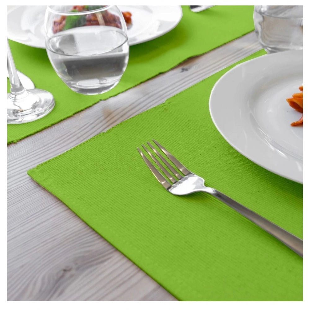 Solid Cotton Place Mats Sets (Green)